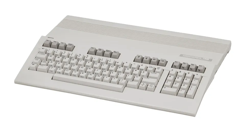 The Commodore 128 home computer.
