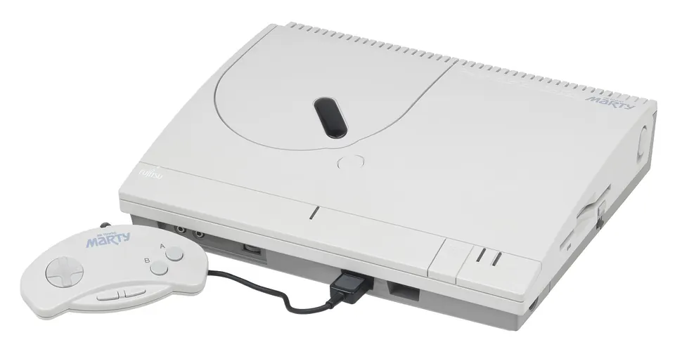 The FM Towns Marty console with its controller.