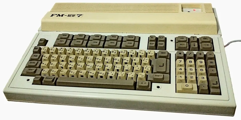 A Fujitsu FM-New7 from the FM-7 computer family.