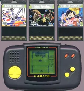 The Bit Corporation Gamate handheld console.