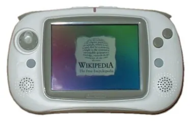 The GamePark GP32 handheld console.