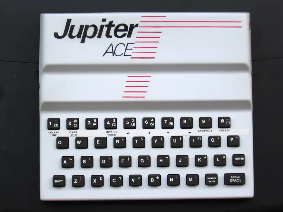 A restored Jupiter Ace home computer.