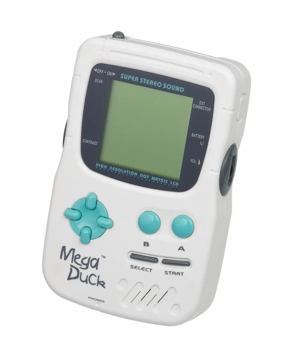 The Mega Duck handheld console.