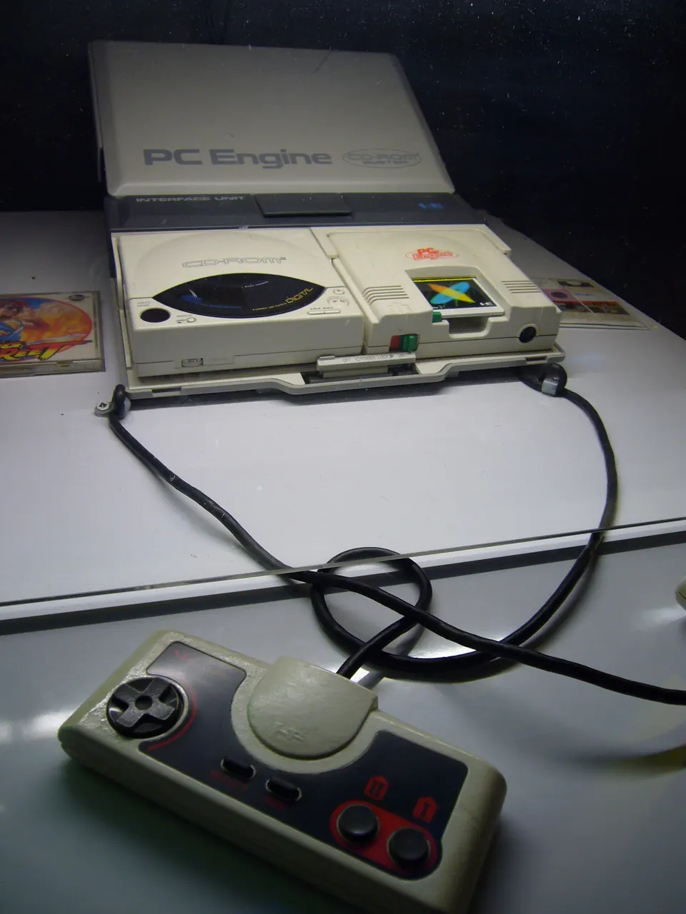 The PC Engine with its pioneering CD-ROM² add-on.