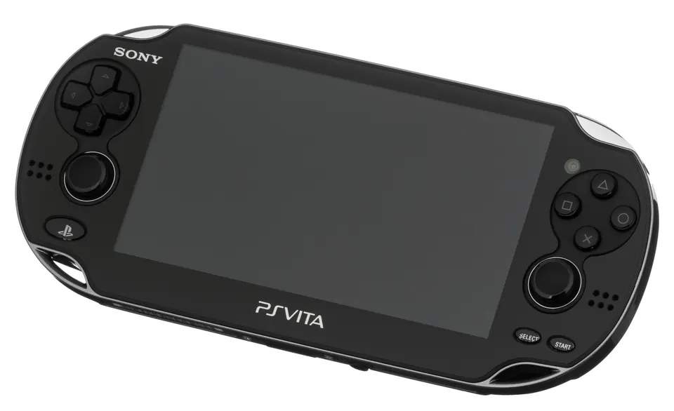 The original OLED-model PlayStation Vita handheld.