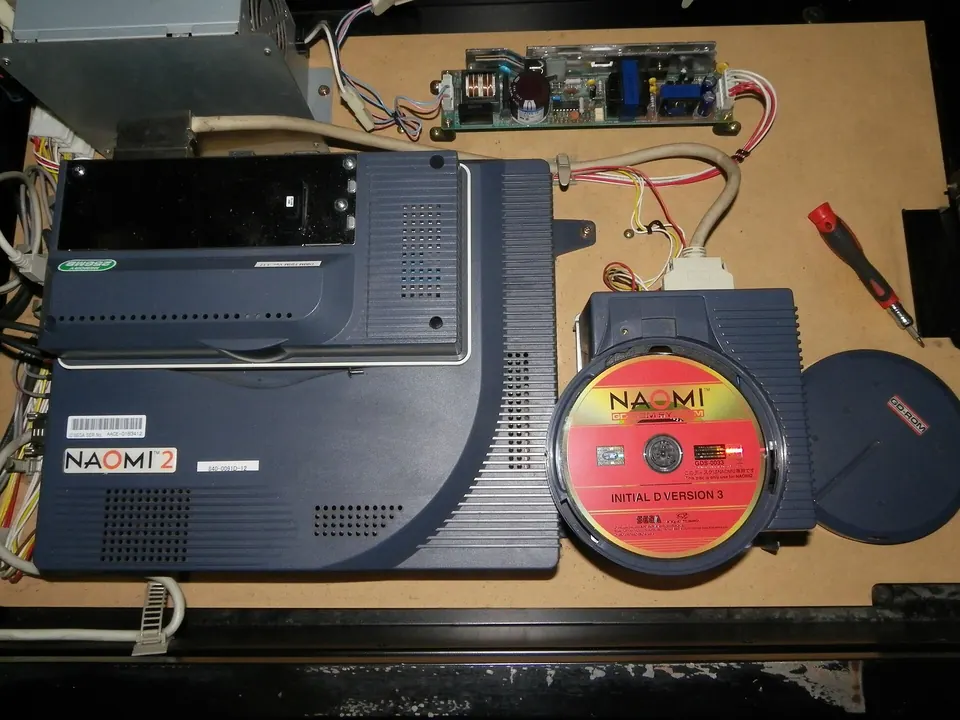 A Sega NAOMI 2 arcade system board.