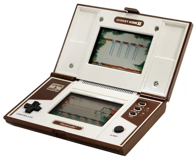 Nintendo’s dual-screen Donkey Kong II Game & Watch handheld.