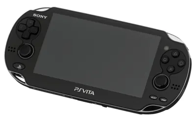The original OLED-model PlayStation Vita handheld.