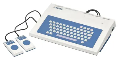 The Tomy Tutor computer with its two controllers.